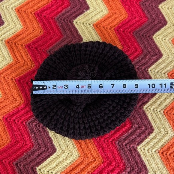 Vintage 70s Waffle Knit Stretch Thick Beret Beanie Hat Cap Unisex Winter… - Picture 3 of 8